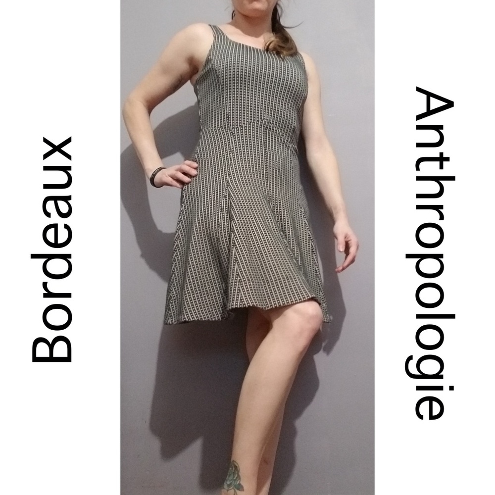 Anthropologie Bordeaux Tanith Dress